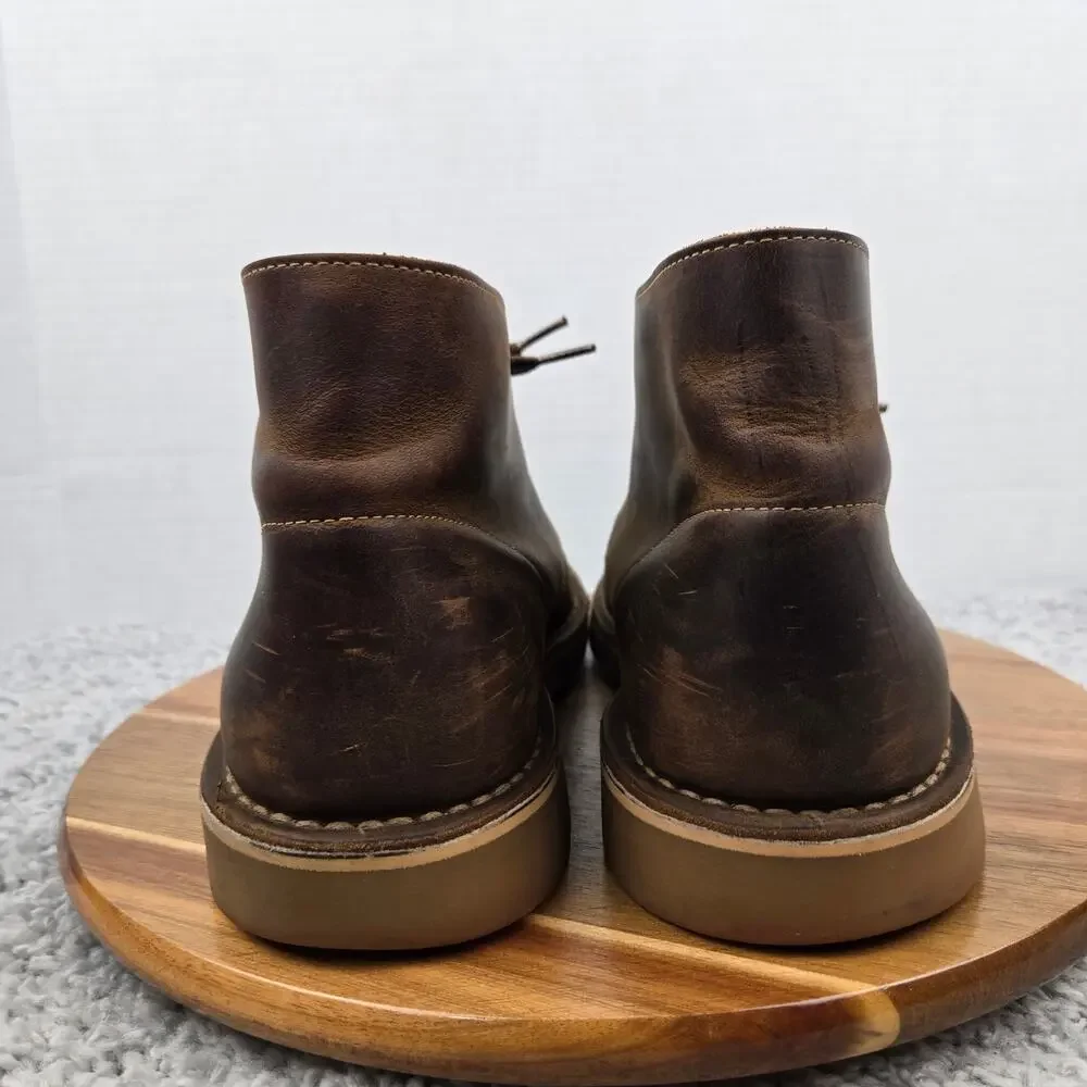 Clarks Mens 11.5M Bushacre 2 Brown Leather Distressed Daily Desert Chukka Boot